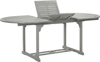 Produktbild von ZMH Gartentisch Grau 200x100x75 cm Massivholz Akazie