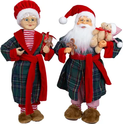 Produktbild von Weihnachtsfrau und Weihnachtsmann 45cm, 2 Designs, stehend