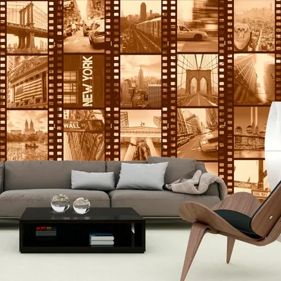 Produktbild von PURO TAPETE - Realistische Tapete ohne Rapport und Versatz 10m Vlies Tapetenrolle Wandtapete modern design Fototapete - City Stadt New York Film d-C-0001-j-c