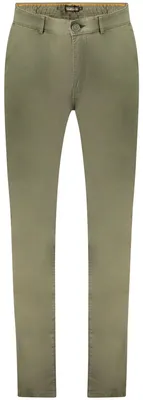 Produktbild von Grüne Herren-Hose mit Stickerei – Regular Fit, 5 Taschen, Knopfverschluss