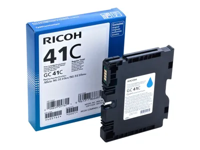 Zdjęcie produktu dla Ricoh 405762, Standardowa wydajność, Cyjan, 1 szt.