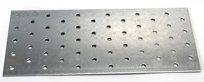 Produktbild von 2 Stk. Lochplatten 100x240x2,0 mm Holzverbinder Flachverbinder verzinkt CE