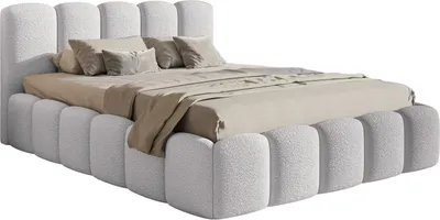 Produktbild von Selsey Cloudy II - Polsterbett mit Lattenrost und Bettkasten, hellgrau, 180x200 cm