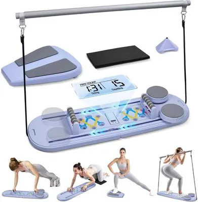 Produktbild von Pilates-Trainingsgerät - 5-fach - Für Heimgebrauch - Falbares Bauchmuskelaufgehen - Bauchmuskelaufgehen - Mit Automatischen Rebound-Bauchmuskelaufgaben - Rad für umfassende Körper-Pilates