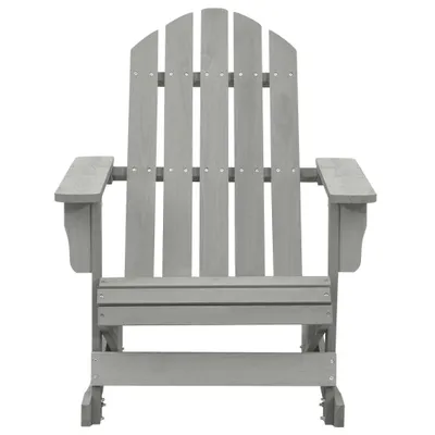 Image de vidaXL Chaise à bascule de jardin en bois gris