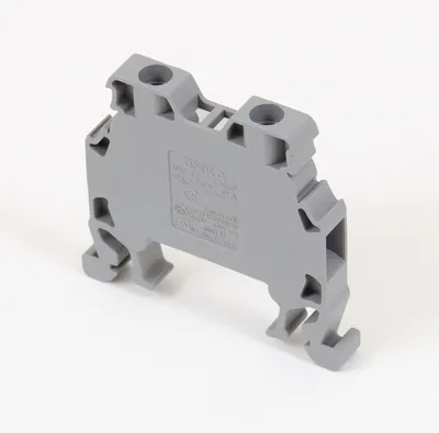 Produktbild von ONKA 2,5mm2 Schraubklemmleiste DIN-Schienen-Klemme 2-adrig grau, 1010012