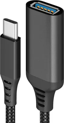 Zdjęcie produktu dla INF Adapter USB-C męski na USB 3.0 żeński Czarny 20 cm