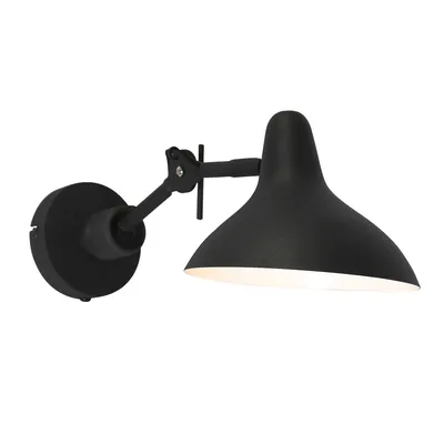 Produktbild von Steinhauer Wandleuchte Kasket 1-flammig Schwarz Matt 19x50cm