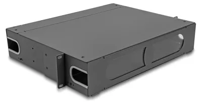 Image de DELOCK 19" LWL Patchpanel mit Sichtfenster 2 HE dunkelgrau