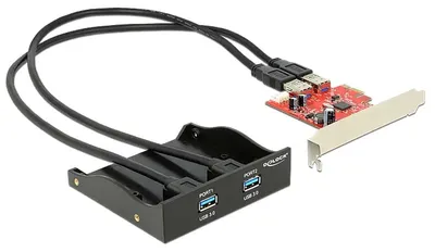 Productafbeelding van Delock Multipanel 31/2, 2x USB 3.0, zwart, 61775