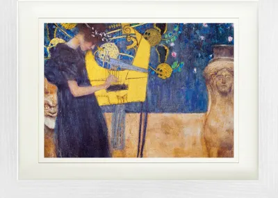 Produktbild von Gustav Klimt Gerahmtes Bild Mit Edlem Passepartout | Wand-Bilder | Im Bilderrahmen - Die Musik, 1895 (30 x 40 cm)