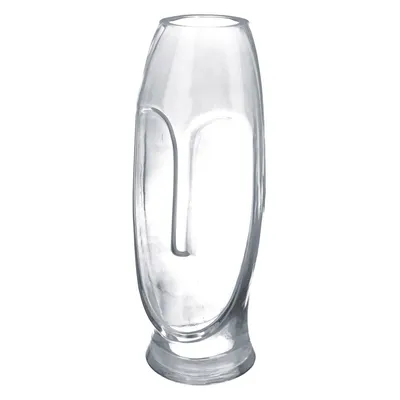 Immagine prodotto di Gilde Gesichtsvase, "Moai", Gesichtsmotiv, Glas, grau, VE 1, H. 30 cm, D. 11 cm 40637 4063387406373