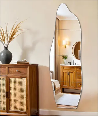 Productafbeelding van Asymmetrische Spiegeltegels, HD Glas, Zelfklevend, voor slaapkamer