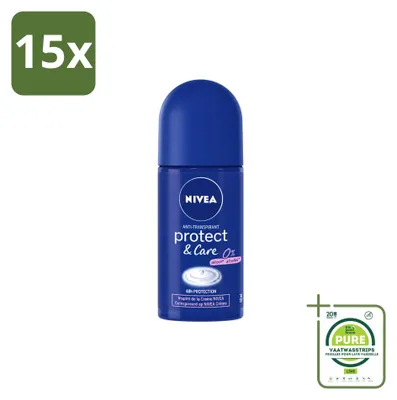 Produktbild von 15 x Nivea Protect & Care Deodorant Roll-On 50 ml - Großpackung - 15 Stücke