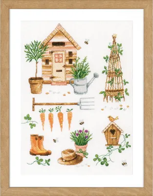 Produktbild von Vervaco Kreuzstich Set "Garten", Zählmuster, 33x43cm