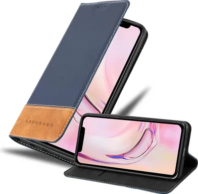 Produktbild von Cadorabo Hülle für Apple iPhone 13 Schutzhülle in Blau SHandyhülle Book Case Etui Kunstleder
