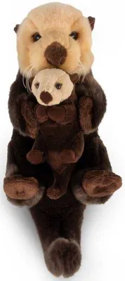 Produktbild von Tobar Plüsch Otter mit Baby - Kuscheltier Tier Natur Spielzeug