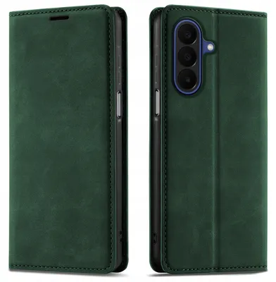 Zdjęcie produktu dla ETUI Z KLAPKĄ do Samsung A27 5G Zamykane Magnetyczne Skórzane + Szkło 9H