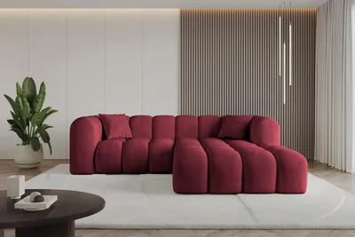 Produktbild von ALTDECOR Ecksofa in L-Form OLEA-L1 - 231x173x74 cm Bordeauxrot - Corner Sofa Bett Eckcouch Couch Wohnlandschaft Cauchsofa