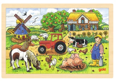 Obrázok produktu pre Goki 57891, 24 kusov, Farma, 3 rok / roky