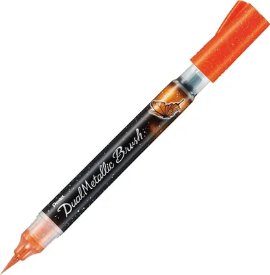 Image de Marqueur pinceau Dual Metallic Brush - orange