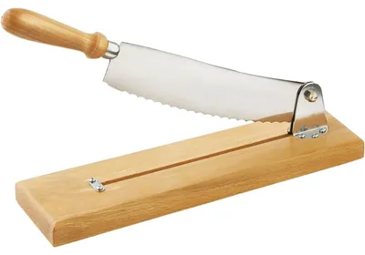 Obrázok produktu pre Louis Tellier N7013 Krájač na chlieb s drevenou doskou, čepeľ: 25 cm, béžová