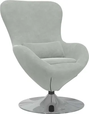 Image de vidaXL Fauteuil oeuf gris clair velours
