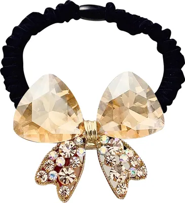 Produktbild von Haargummi mit Schmuck-Schleife Beige Elegant