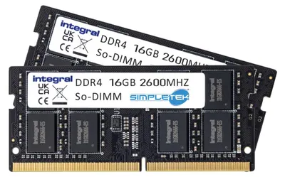 Productafbeelding van Integral IN4V16GNDLRXK2, 32 GB, 2 x 16 GB, DDR4, 2400 MHz, 260-pin SO-DIMM