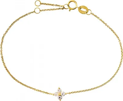 Produktbild von XENOX Zartes Damen Armband Goldton 19 cm Länge mit filigranem Blüten-Detail