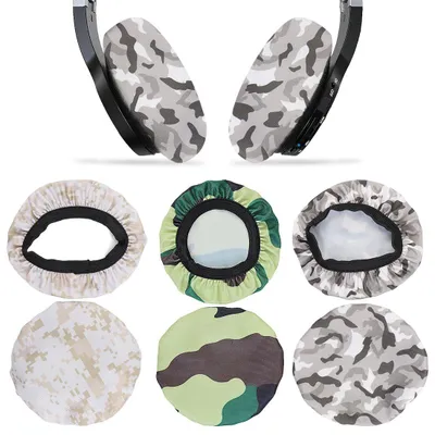 Productafbeelding van Set van 6 oorkussens voor hoofdtelefoon, rekbaar en wasbaar, camouflage