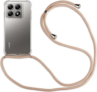 Produktbild von Handykett für Xiaomi 14T Hülle mit Kordel Handyhülle mit Band in Beige / Braun