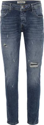Produktbild von Red Bridge Herren Jeans Hose Denim Pants Faded Destroyed Dunkelblau W32L34