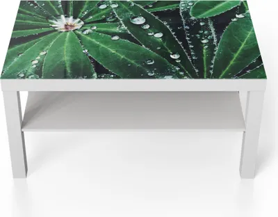 Produktbild von DEQORI Couchtisch 90x55 cm Weiß 'Wasserperlenverzierung' Glas Beistelltisch