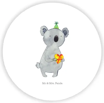 Produktbild von Mr. & Mrs. Panda magnet Koala Geschenk - Weiß - für kühlschrank, Kühlschrankmagnet, mit motiv, pinnwand, whiteboardmagnet, Party, Geburtstag
