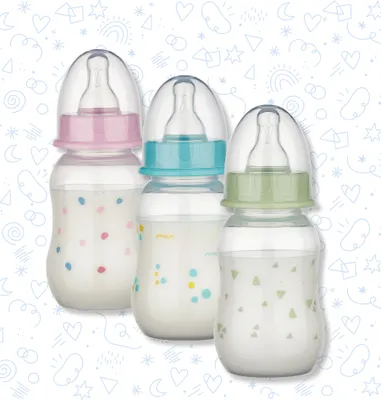 Obrázok produktu pre Baby Nova PP Dojčenská fľaša so štandardným hrdlom tvarovaná 0-24m 130 ml