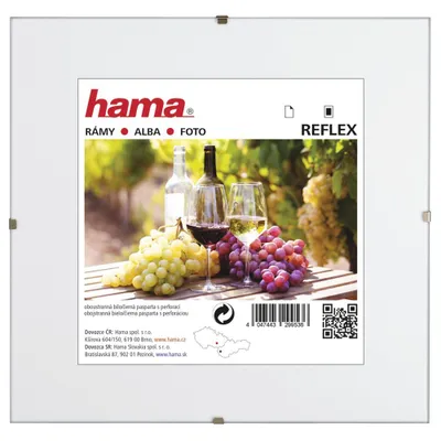 Produktbild von Hama 67063013, Einzelbilderrahmen, Glas, Weiß, 13 x 13 cm, Quadratisch, Clip-Fix