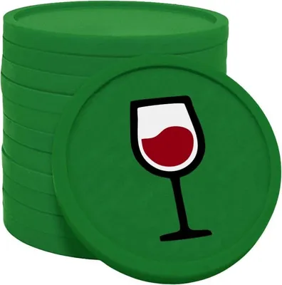 Immagine prodotto di Gettoni vino CombiCraft verde scuro - Ø29mm - 100 pezzi