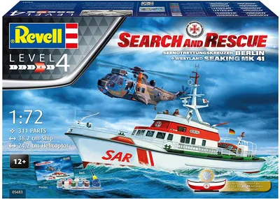 Produktbild von Revell 05683 Geschenkset DGzRS Berlin+SAR Sea King 1:72