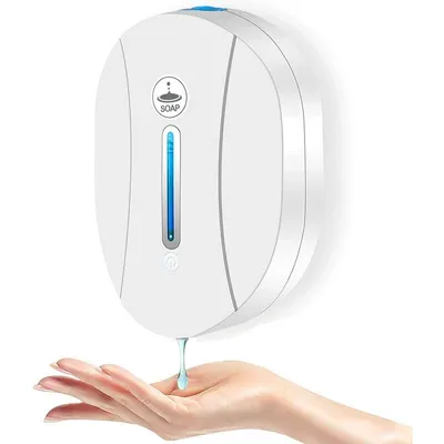 Produktbild von Automatischer Seifenspender zur Wandmontage 550ML Berührungsloser Gelspender mit Infrarotsensor Bohrerfreier Flüssigseifenspender für Küche Badezimmer Restaurant