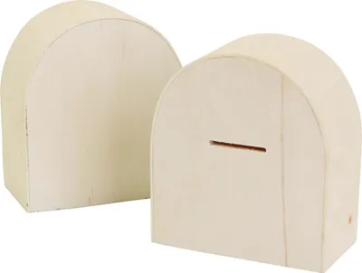 Immagine prodotto di Kreotime - Salvadanaio Creativ Company Legno 10x9cm | Scatola A 12 pezzi | 12 pezzi