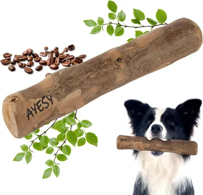 Produktbild von Kaffeeholz Kauschaukel Größe L, für Hunde bis 25 kg, natürliches Kauspielzeug