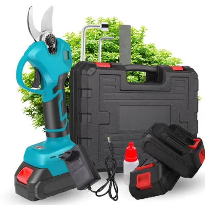 Immagine prodotto di Cesoie da giardino a batteria, cesoie da giardino elettriche, diametro di taglio 0-30 mm, display digitale avanzato, con 2 batterie ricaricabili, cesoie da giardino 21 V, cesoie da potatura