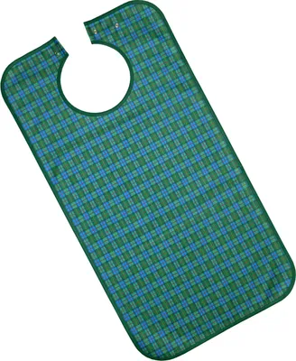 Produktbild von PFLEGE POINT® Ess-Schürze mit Druckknöpfen grün-blau
