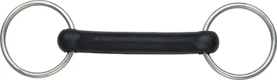 Produktbild von Shires - Nachgiebiger Gummi Stangentrense ER431 (4,5 in) (Schwarz/Silber)