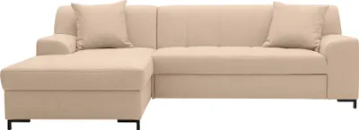 Produktbild von DOMO Collection Polsterecke BALME Ecksofa, Couch in L-Form, Longchair links, 152 x 239 cm, Polstergarnitur, Wellenunterfederung, Eckcouch in ecru