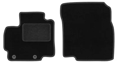 Productafbeelding van Velours voormatten voor Mitsubishi Space Star II vanaf 2013 (hatchback) – 2-delig, zwart, op maat – Wielganizator LUX