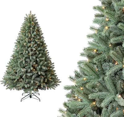 Produktbild von Evergreen Künstlicher Weihnachtsbaum Vermont Fichte Inkl. LEDs Grün 210 cm