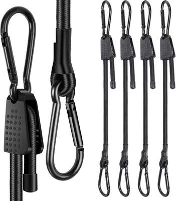 Produktbild von 4x Expander mit Haken, Verstellbar 100 cm, Extra Starke Gummispanner, für Garten