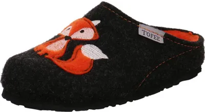 Produktbild von Tofee Jungen Hausschuh Fuchs schwarz